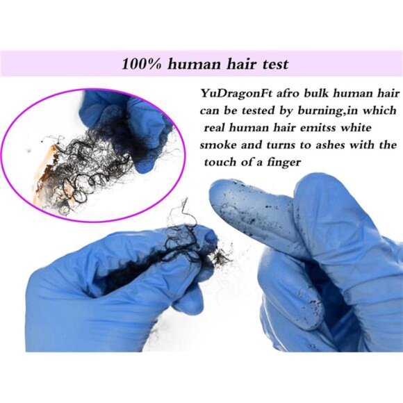 Bulk Human Hair 16-Inch 30g/bundle Natural Black Mini Twist Human main image 6